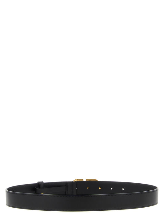 Valentino Garavani Black Calfskin Regular Belt Curated Luxury Accessories by Orvyn