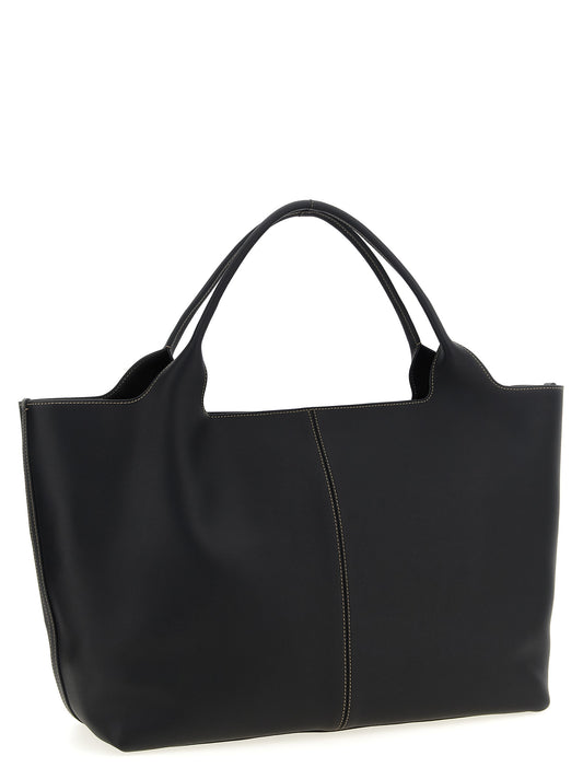Tod's Black Calfskin Tote Bag Curated Luxury Accessories by Orvyn