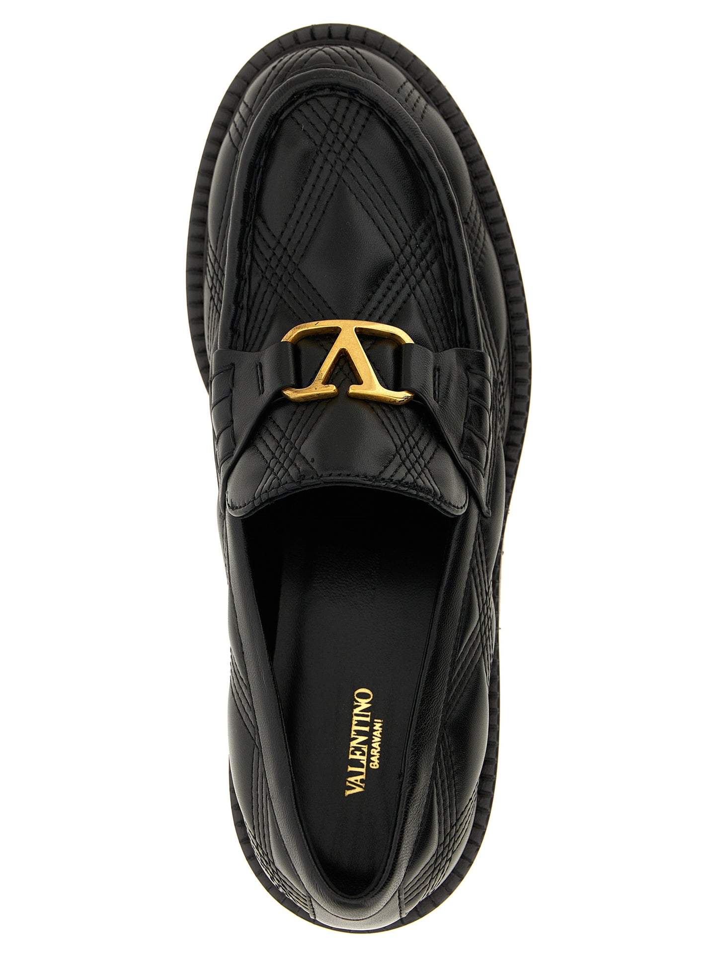 Valentino Garavani Black Lamb Leather Slip-On Loafers Curated Luxury Accessories by Orvyn