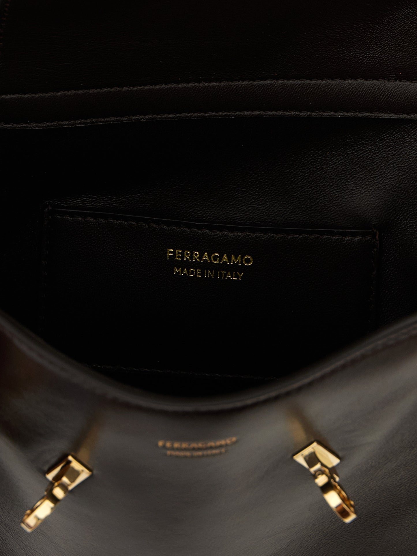 Ferragamo Brown Calfskin Crossbody Bag Curated Luxury Accessories by Orvyn
