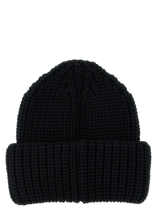 Moncler Grenoble Black Virgin Wool Beanie Curated Luxury Accessories by Orvyn