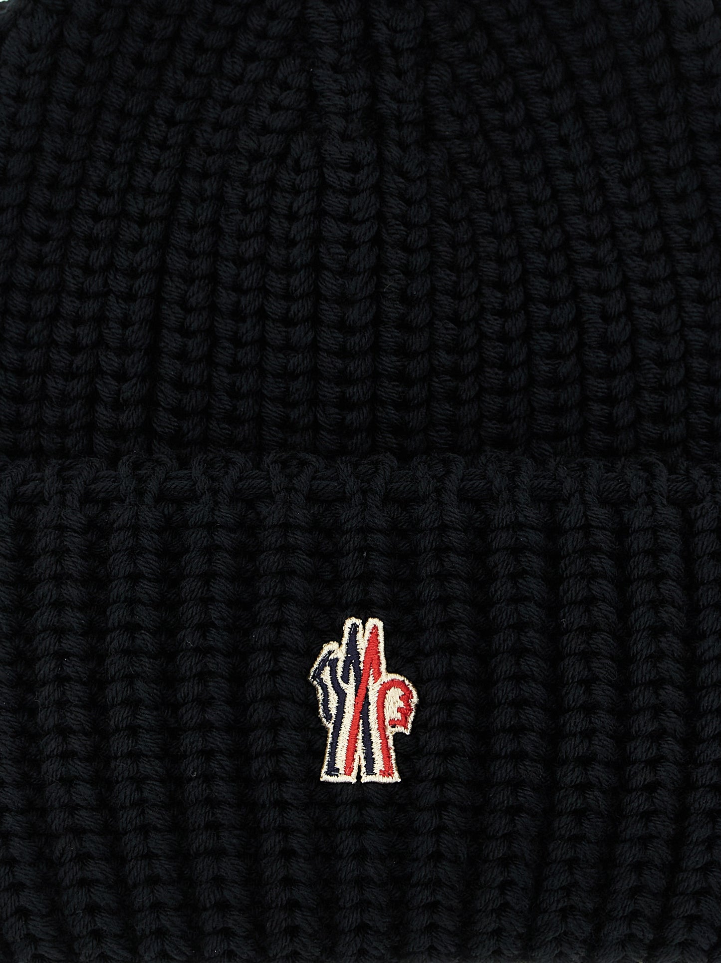 Moncler Grenoble Black Virgin Wool Beanie Curated Luxury Accessories by Orvyn