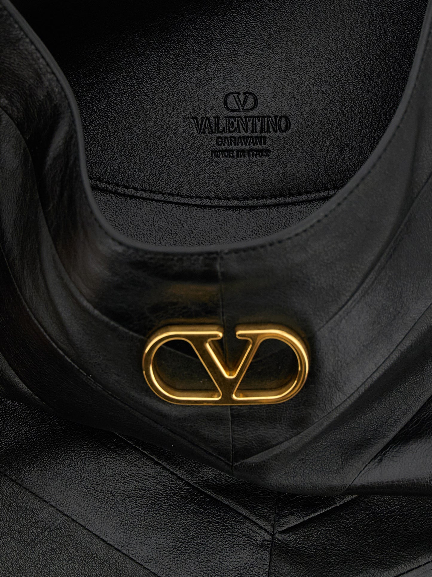 Valentino Garavani Black Lamb Leather Shoulder Bag Curated Luxury Accessories by Orvyn