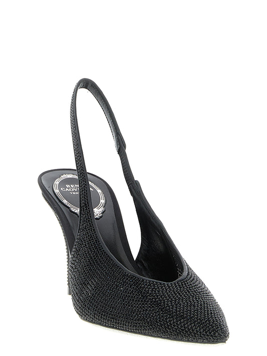 Rene Caovilla Black 'Jinny' Pumps Curated Luxury Accessories by Orvyn