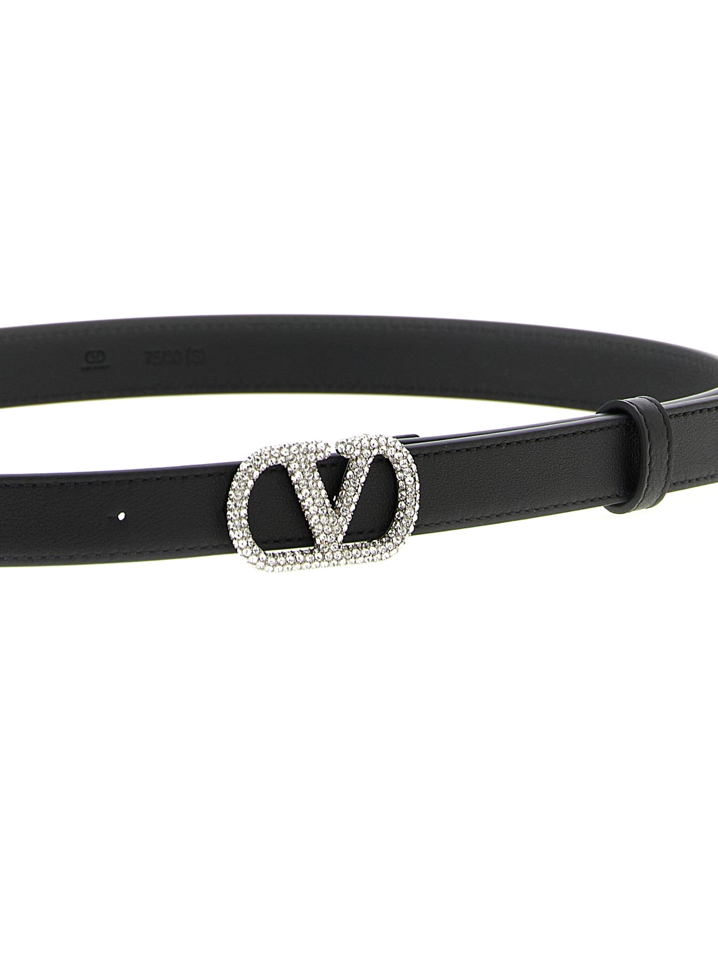 Valentino Garavani Black Calfskin Regular Belt Curated Luxury Accessories by Orvyn