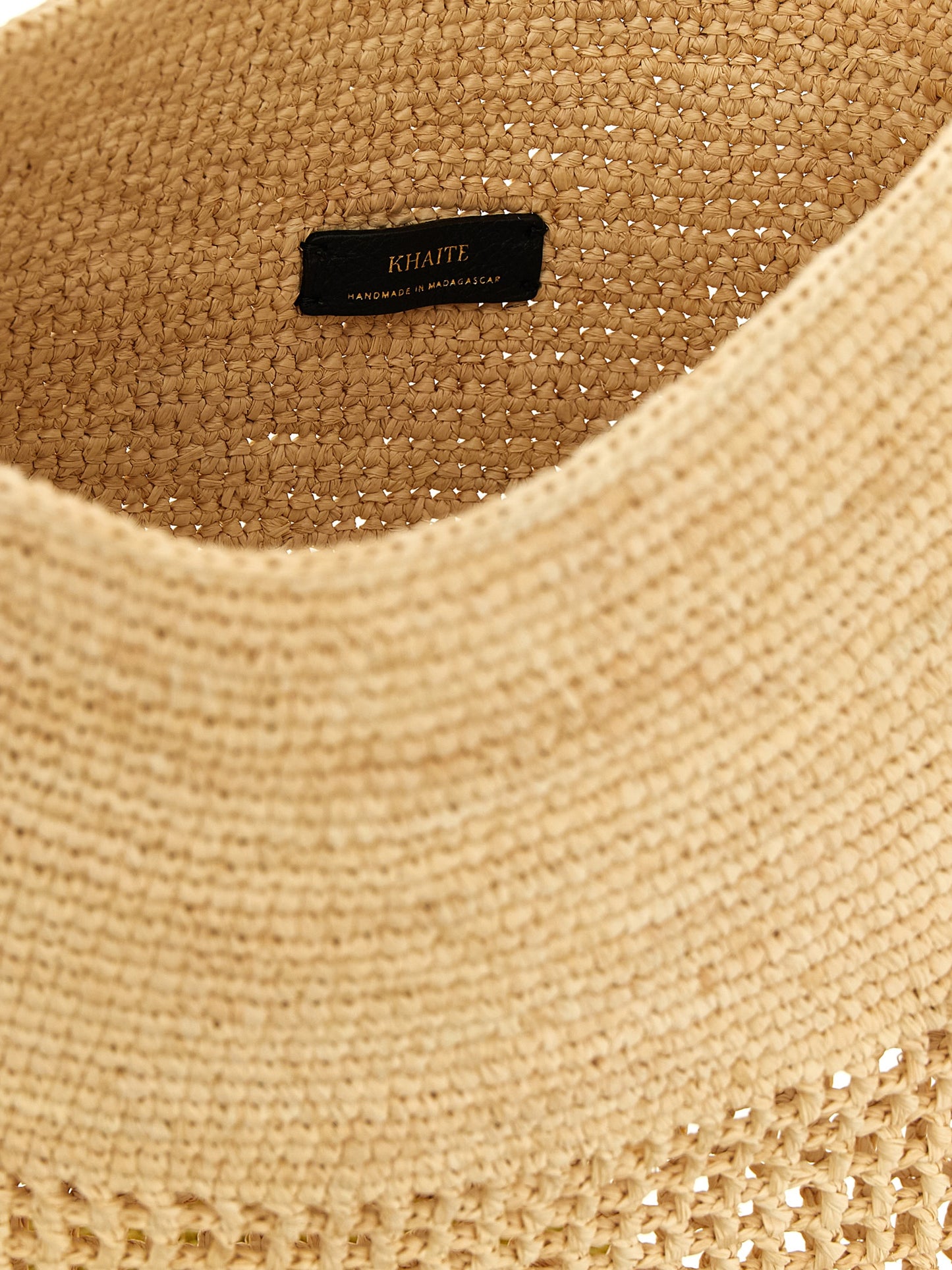 Khaite Beige Sisal Shoulder Bag Curated Luxury Accessories by Orvyn