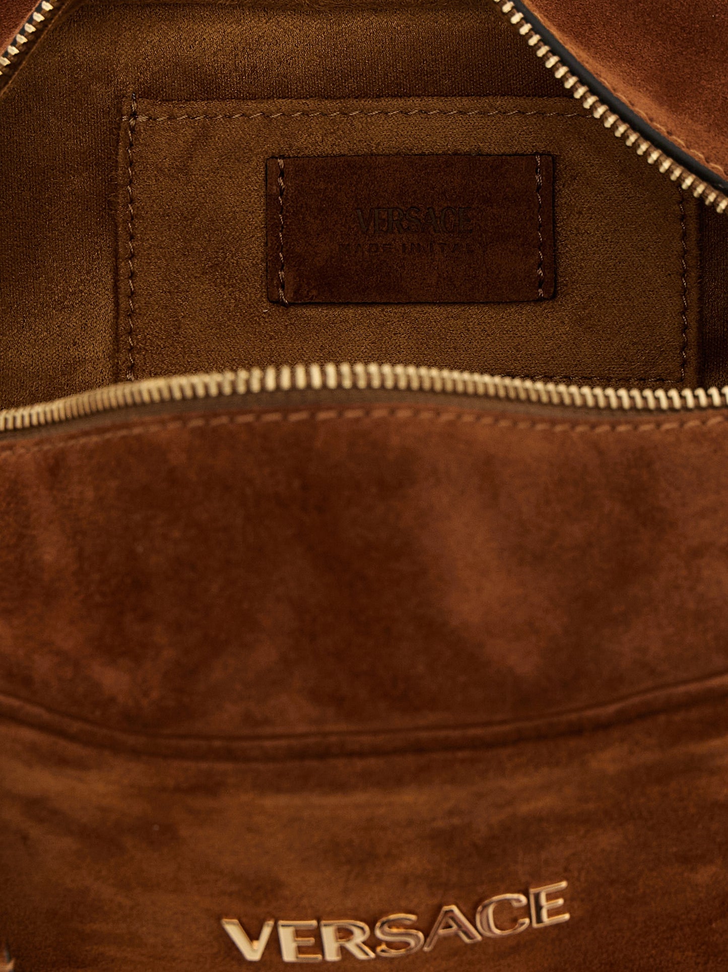 Versace Brown Calfskin Shoulder Bag Curated Luxury Accessories by Orvyn