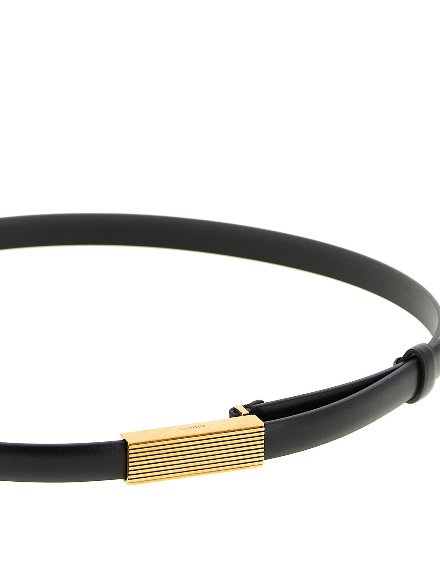 Khaite Black Calfskin Thin Belt Curated Luxury Accessories by Orvyn