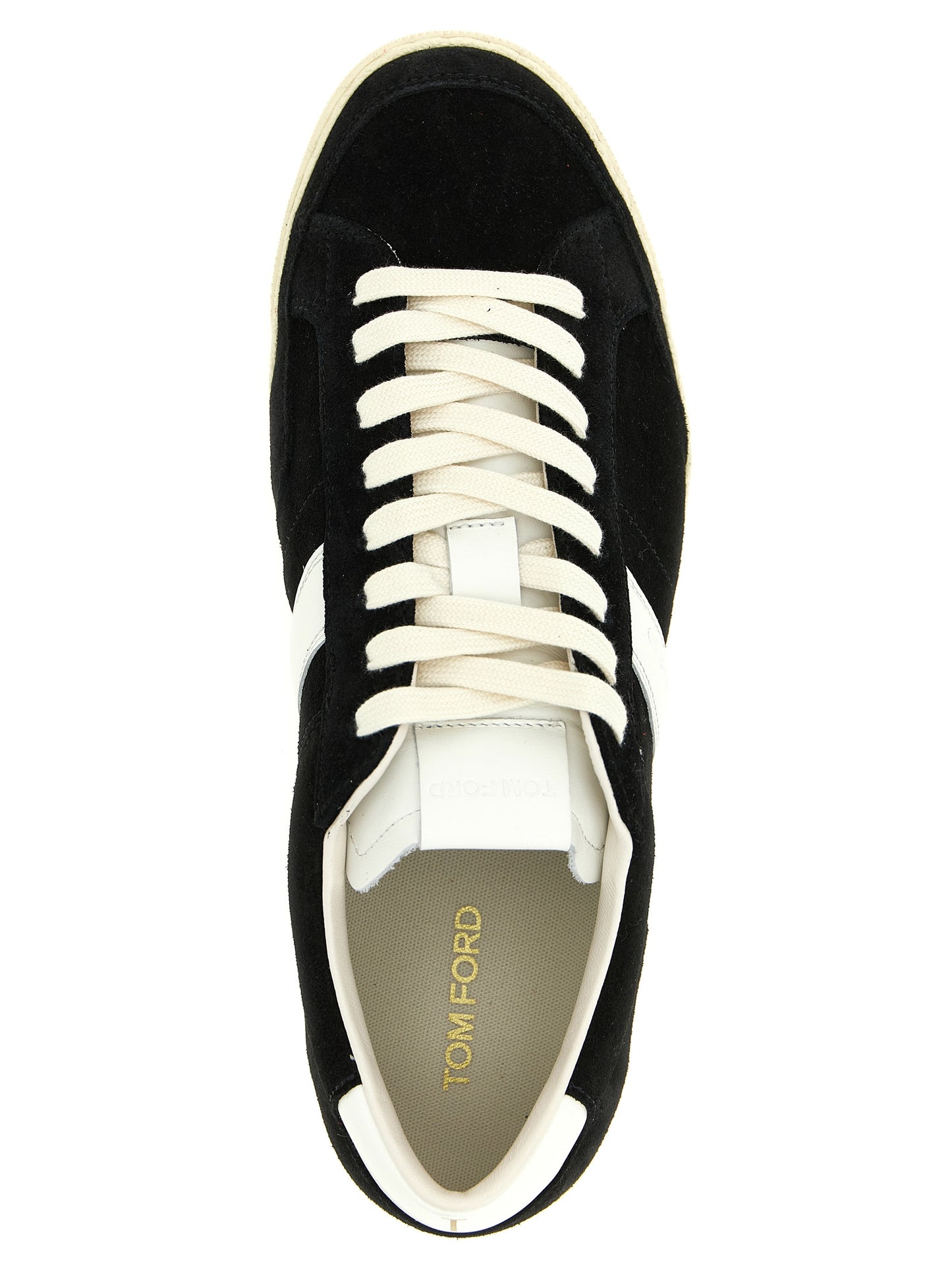 Tom Ford Bicolor Leather Low Top Sneakers Curated Luxury Accessories by Orvyn