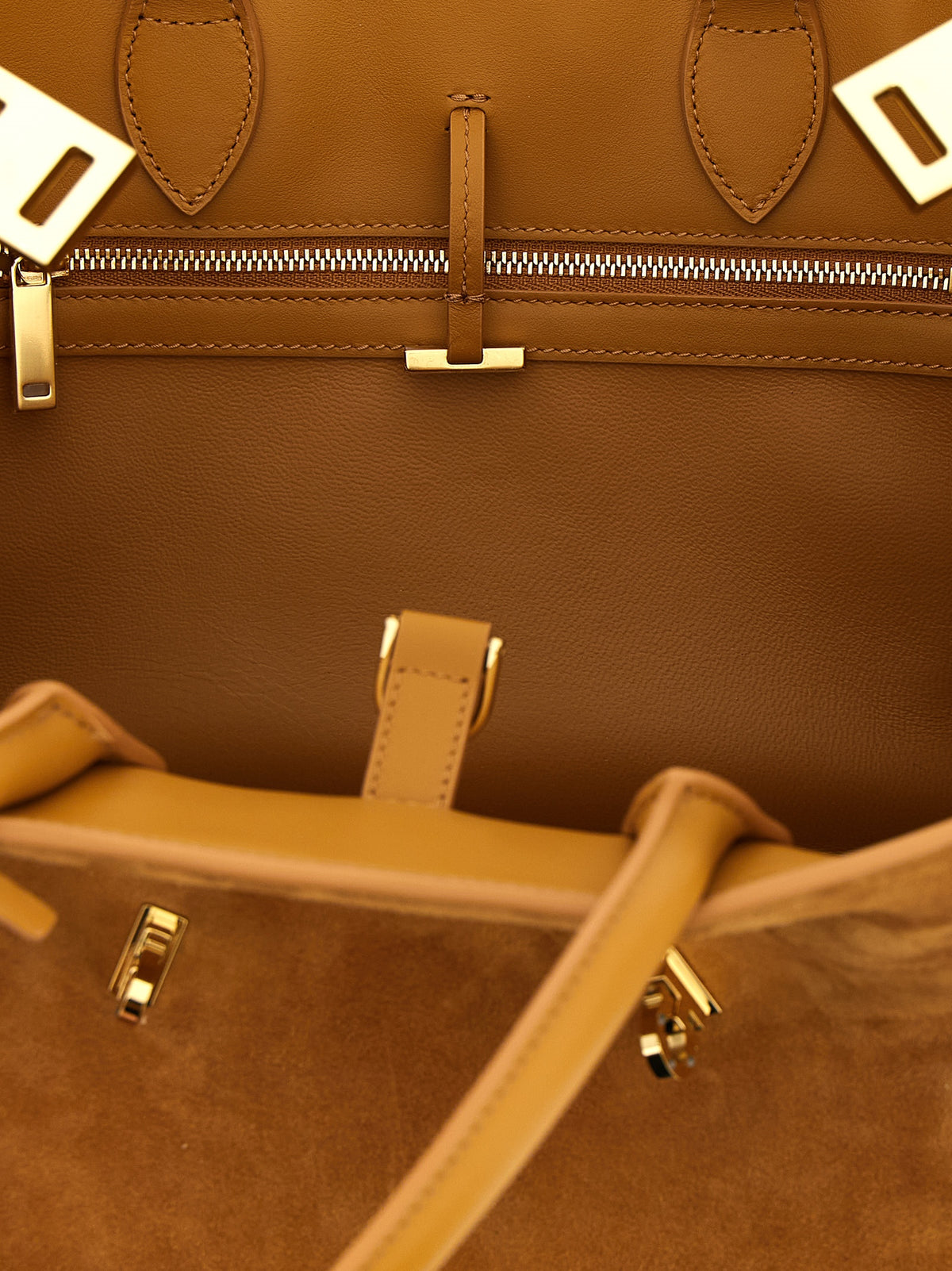 Ferragamo Beige 'Gancini' Handbag