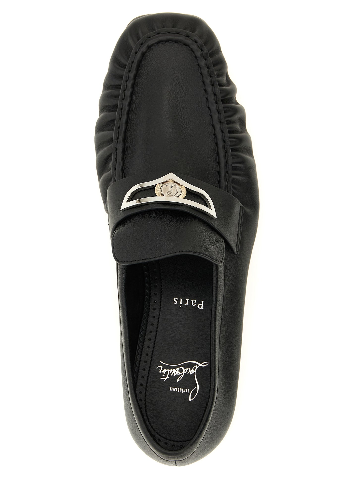 Christian Louboutin Black 'Mocallista' Loafers Curated Luxury Accessories by Orvyn