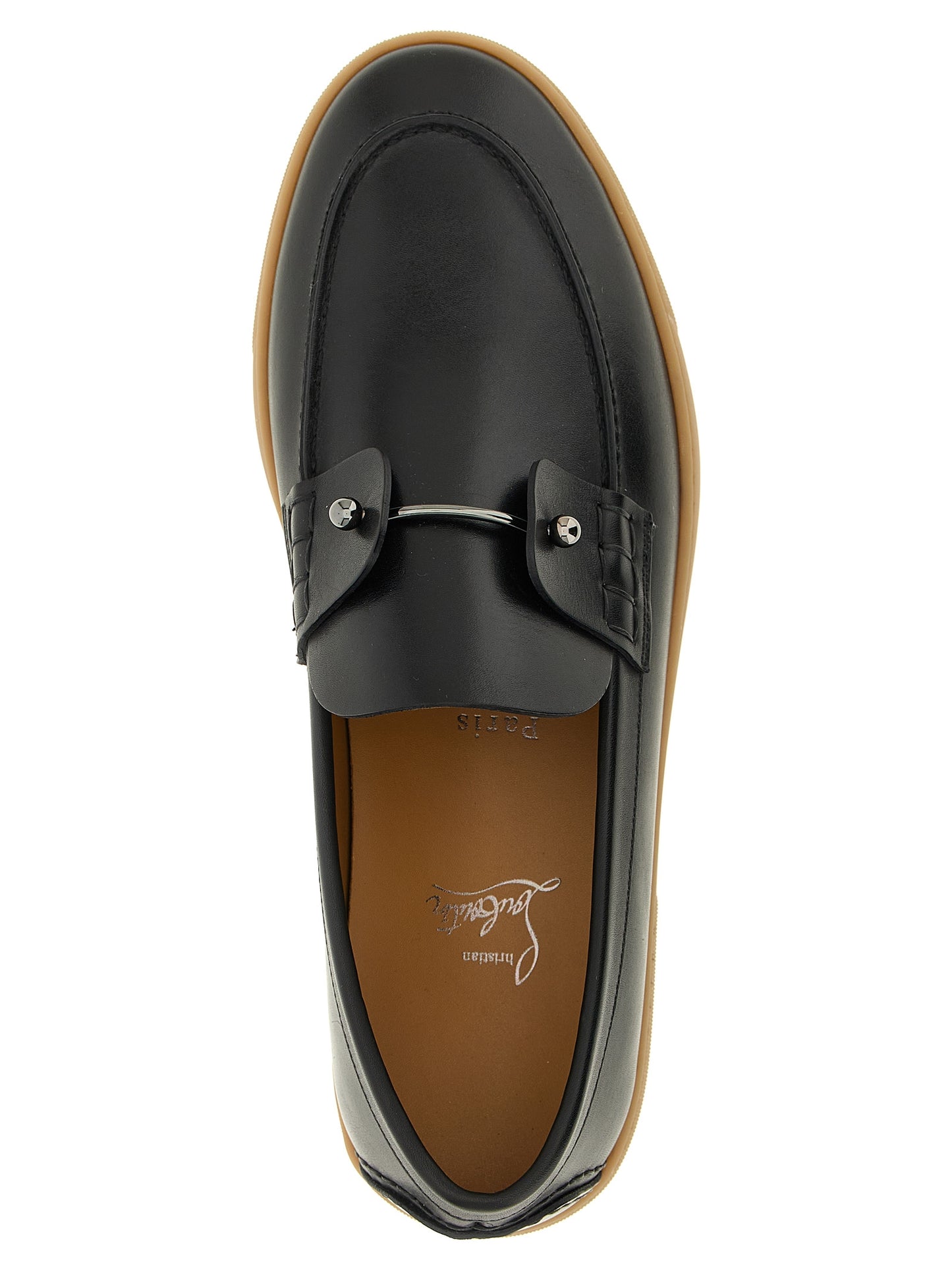 Christian Louboutin Black 'Chambeliboat' Loafers Curated Luxury Accessories by Orvyn