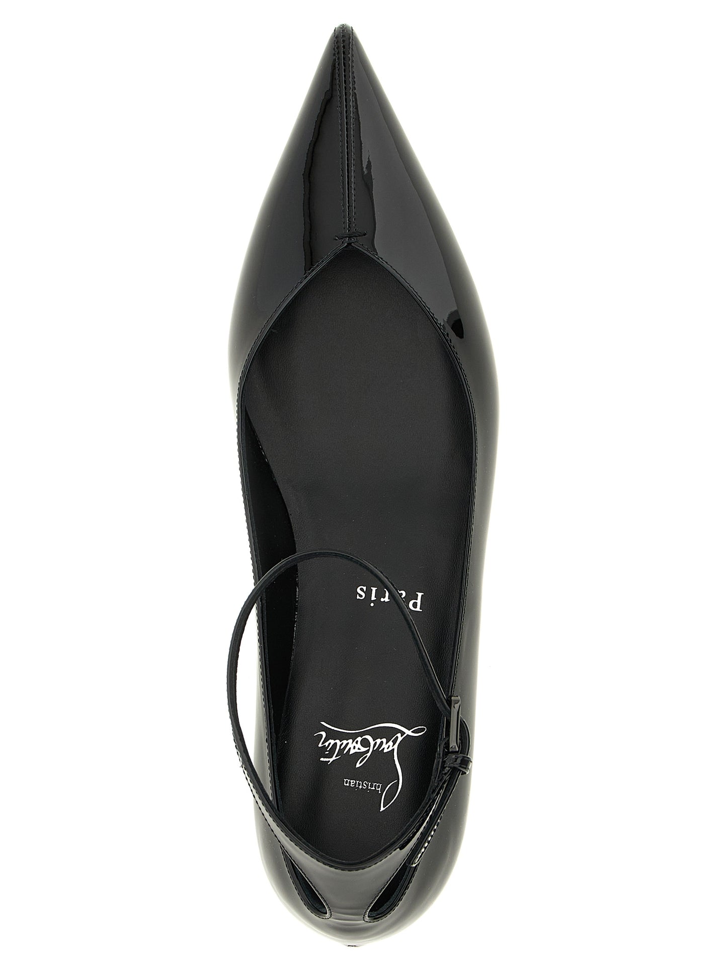 Christian Louboutin Black 'Erozeena' Flats Curated Luxury Accessories by Orvyn