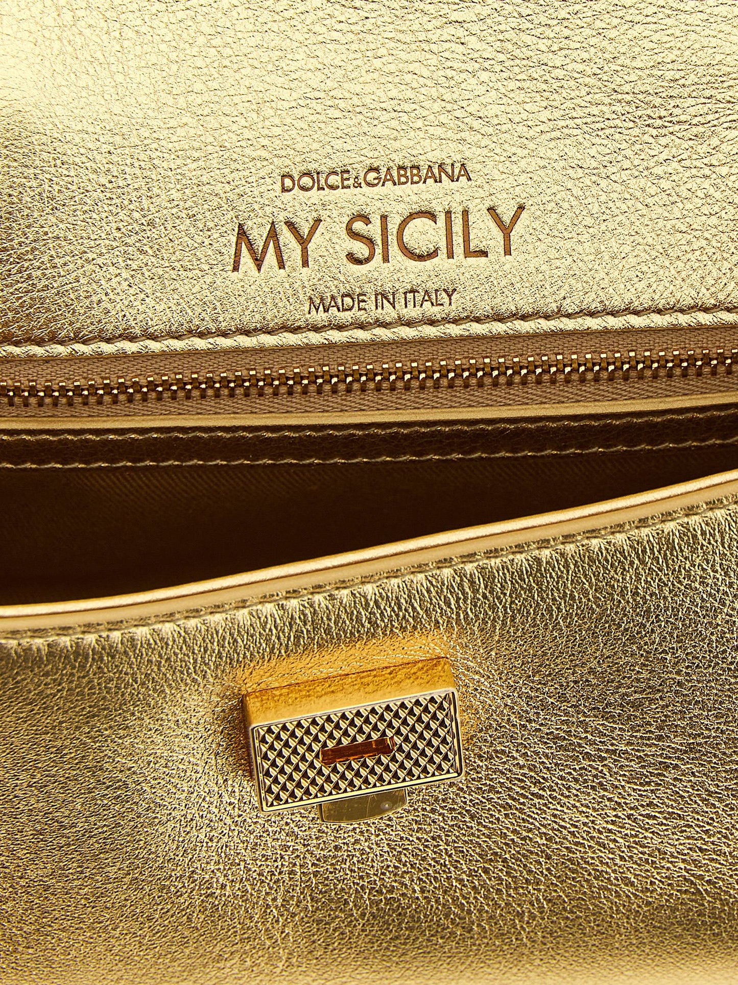 Dolce & Gabbana Gold 'My Sicily' Mini Handbag Curated Luxury Accessories by Orvyn