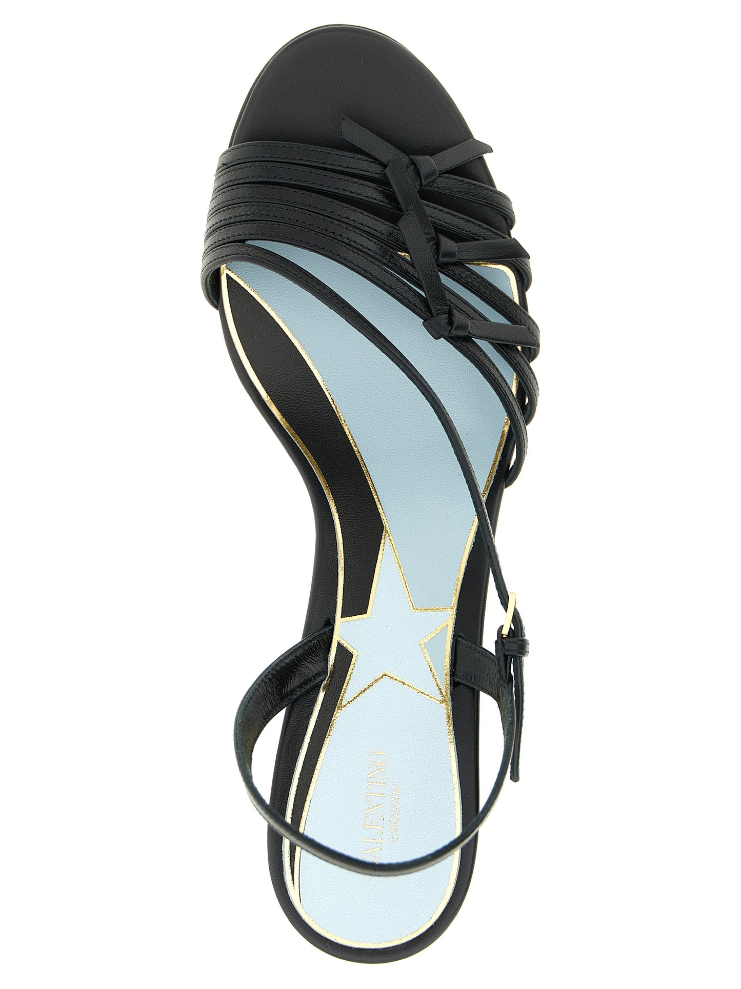 Valentino Garavani Black 'Nodine' Sandals Curated Luxury Accessories by Orvyn
