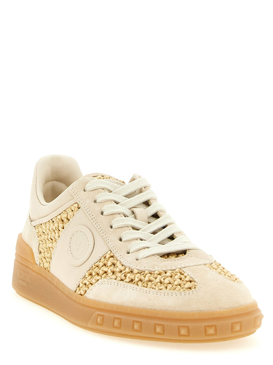 Valentino Garavani Beige 'Valentino Garavani' Sneakers Curated Luxury Accessories by Orvyn