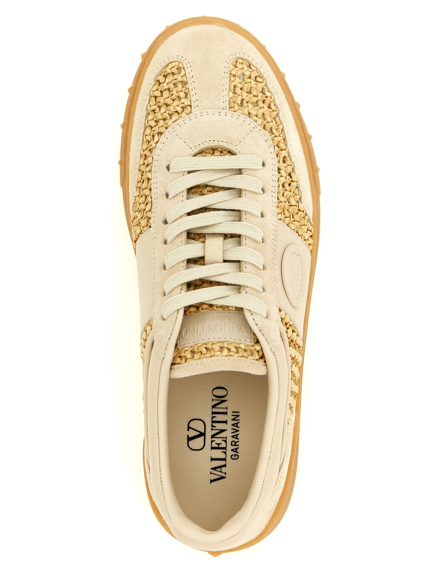 Valentino Garavani Beige 'Valentino Garavani' Sneakers Curated Luxury Accessories by Orvyn