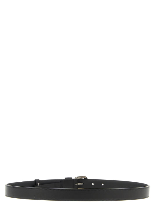 Valentino Garavani Black Calfskin Regular Belt Curated Luxury Accessories by Orvyn