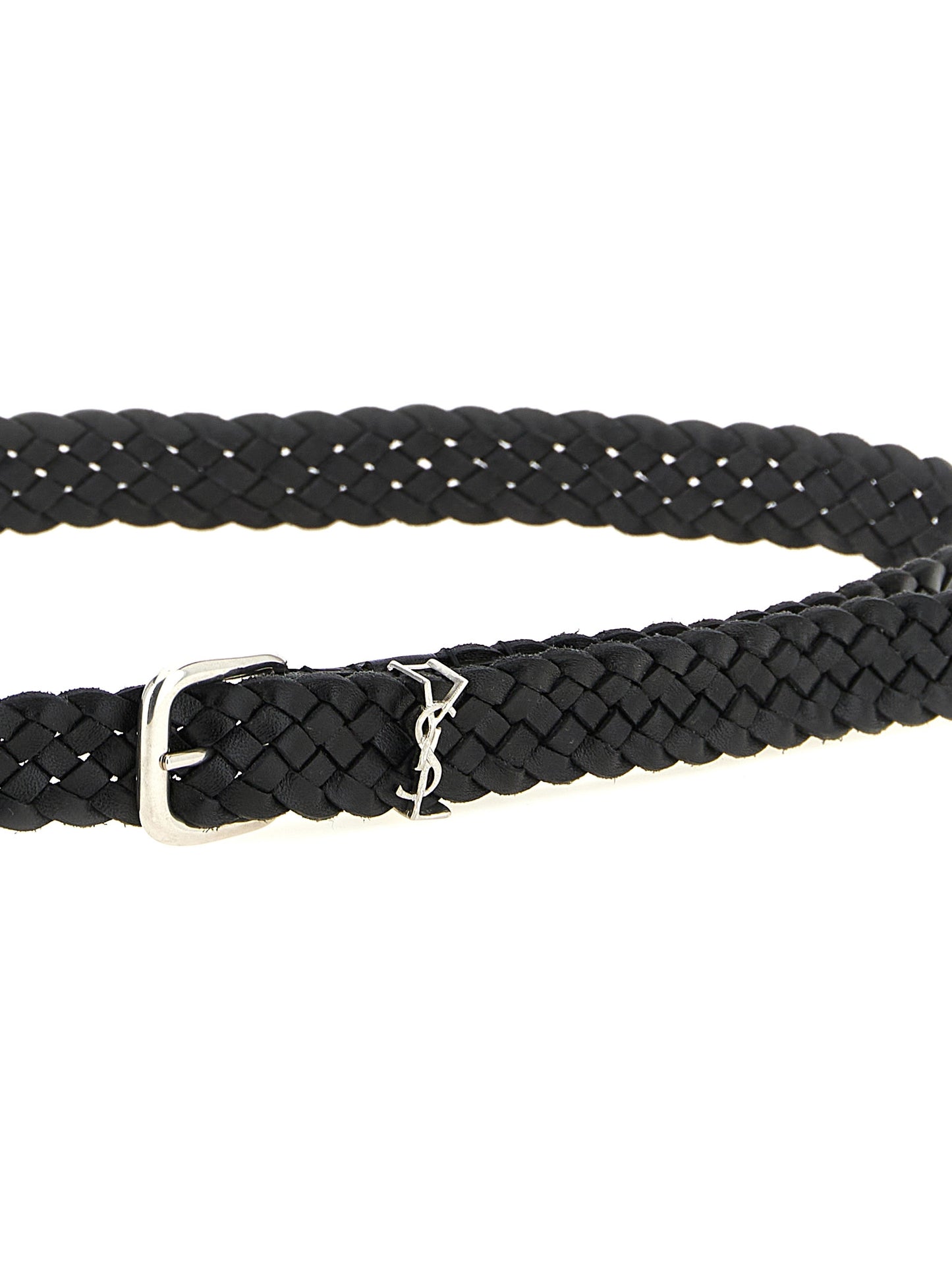 Saint Laurent Black 'Cassandre' Belt Curated Luxury Accessories by Orvyn