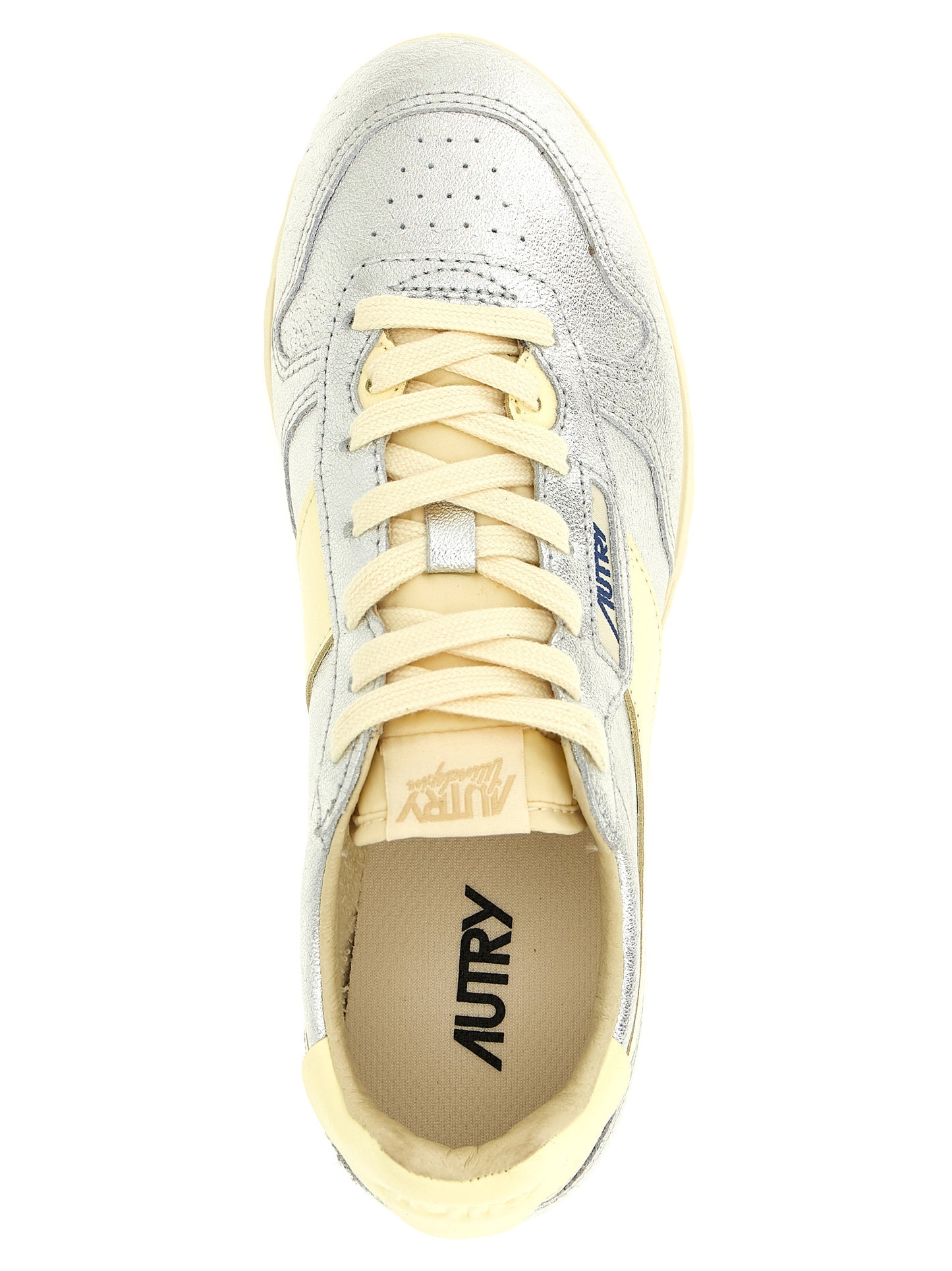 Autry Silver Cowhide Low Top Sneakers Curated Luxury Accessories by Orvyn