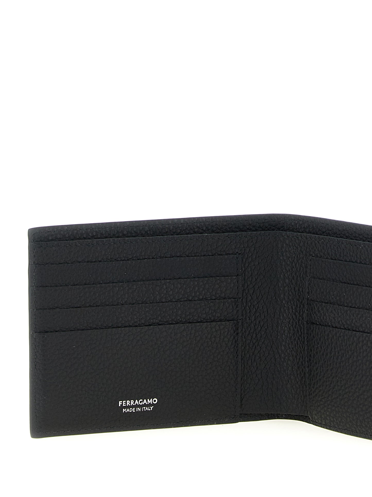 Ferragamo Black 'Gancini' Wallet Curated Luxury Accessories by Orvyn