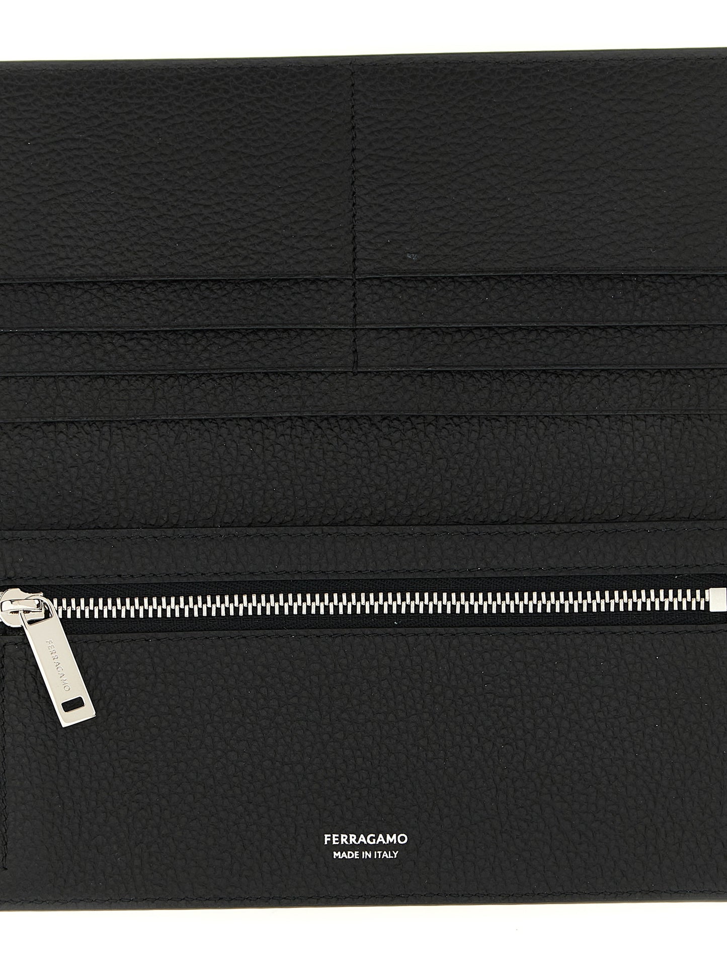 Ferragamo Black 'Gancini' Wallet Curated Luxury Accessories by Orvyn