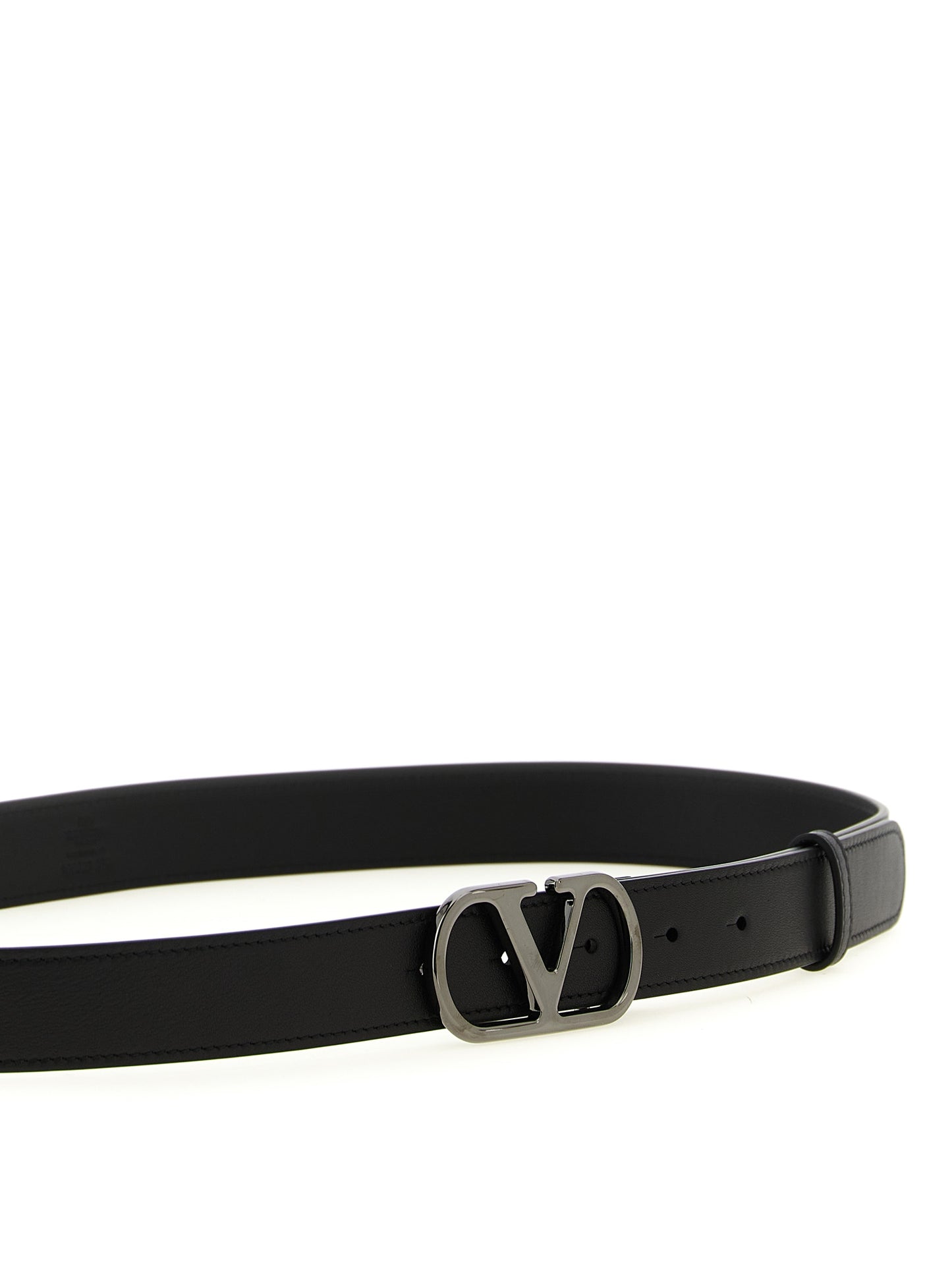 Valentino Garavani Black 'VLogo Signature' Belt Curated Luxury Accessories by Orvyn