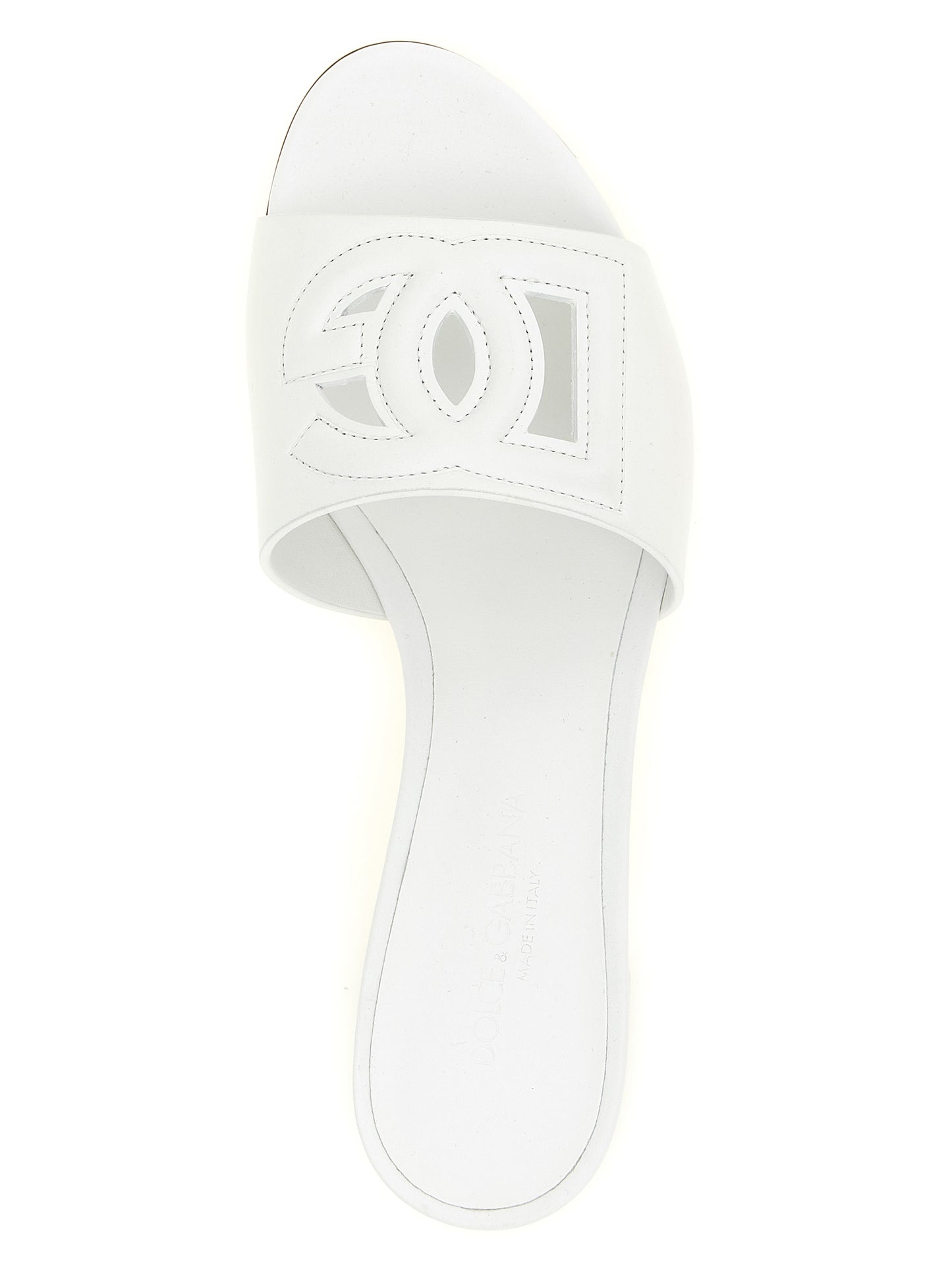 Dolce & Gabbana White 'Platform' Sandals Curated Luxury Accessories by Orvyn