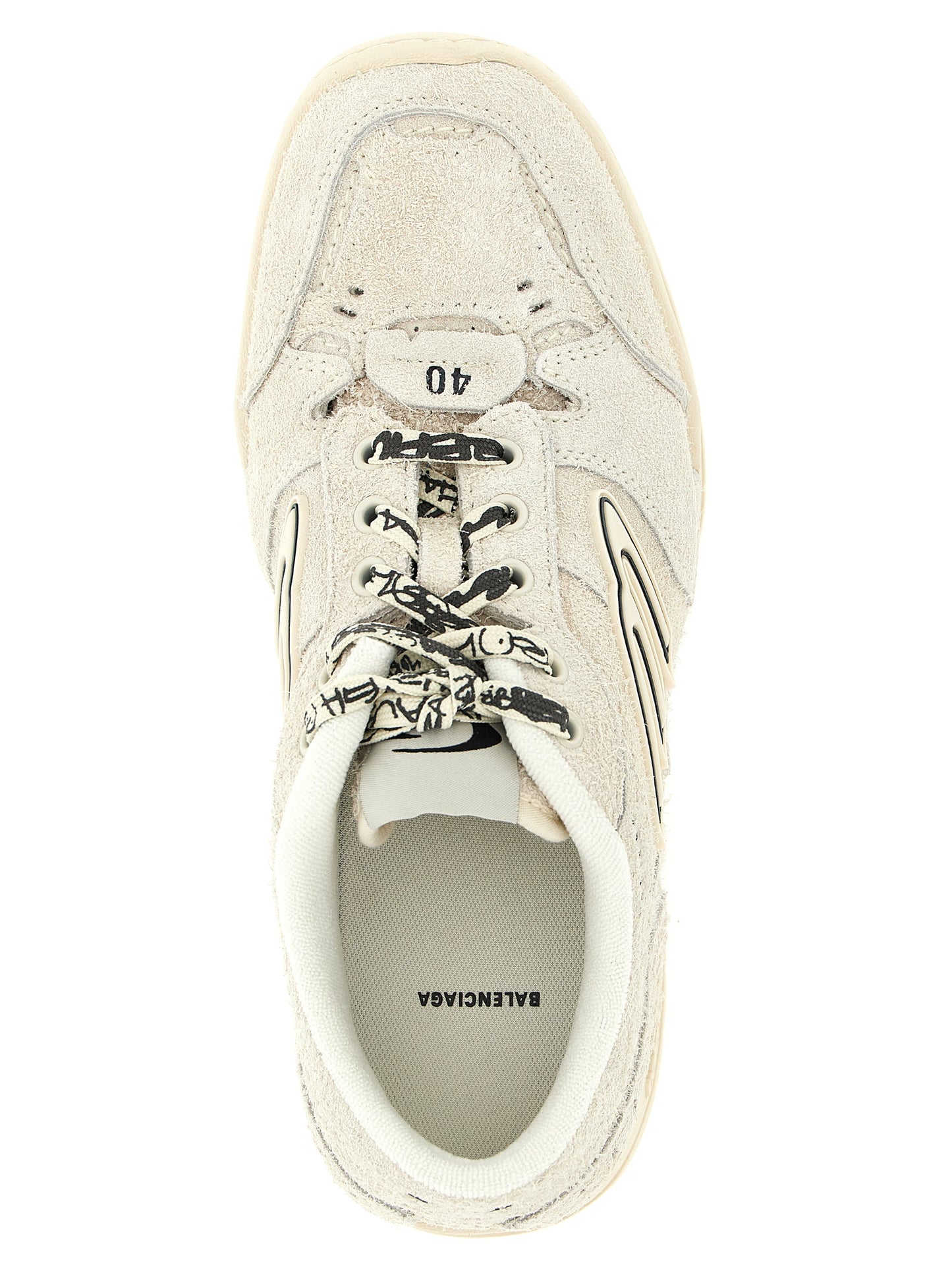 Balenciaga Beige Bovine Leather Platform Sneakers Curated Luxury Accessories by Orvyn
