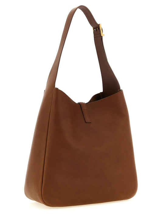 Saint Laurent Brown 'Le 5 à 7' Large Shoulder Bag Curated Luxury Accessories by Orvyn