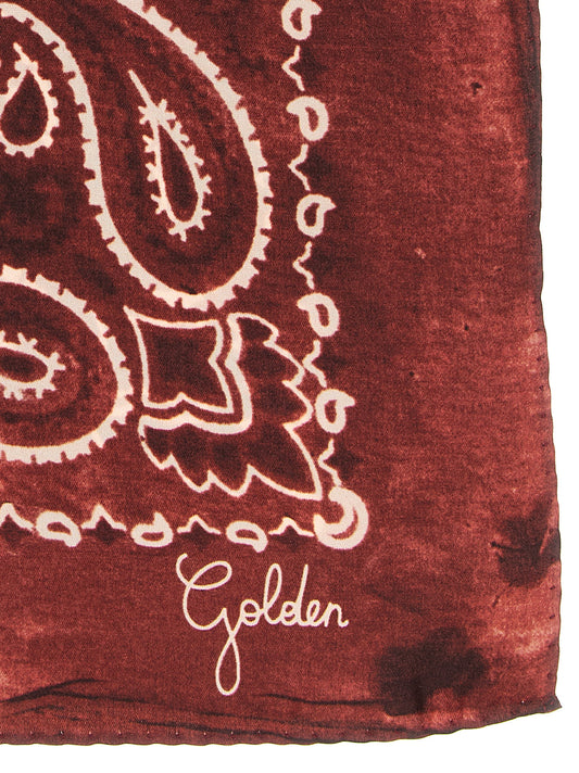 Golden Goose Bordeaux Silk Foulard Curated Luxury Accessories by Orvyn