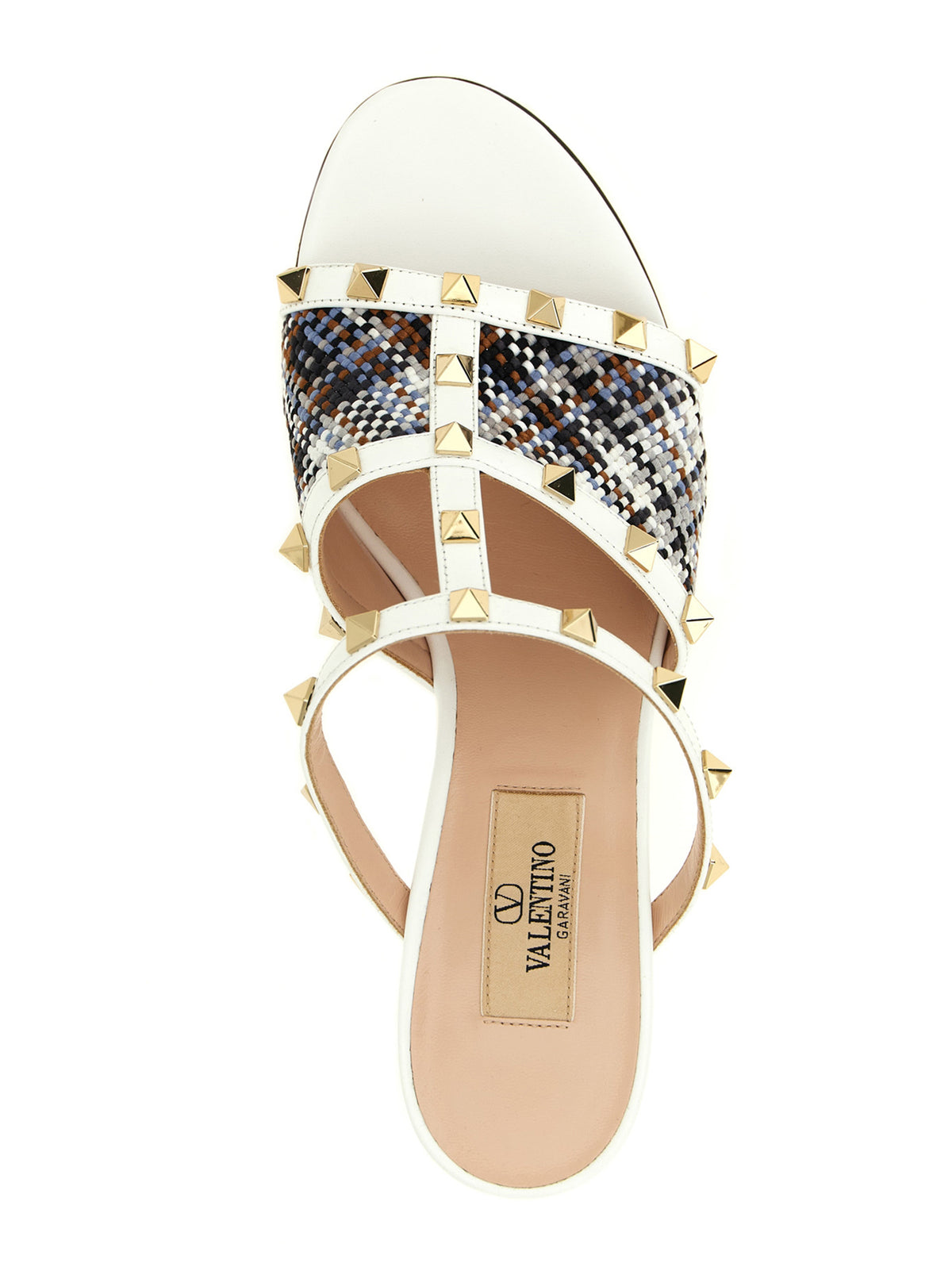 Valentino Garavani White Polyester Platform Sandals weiss