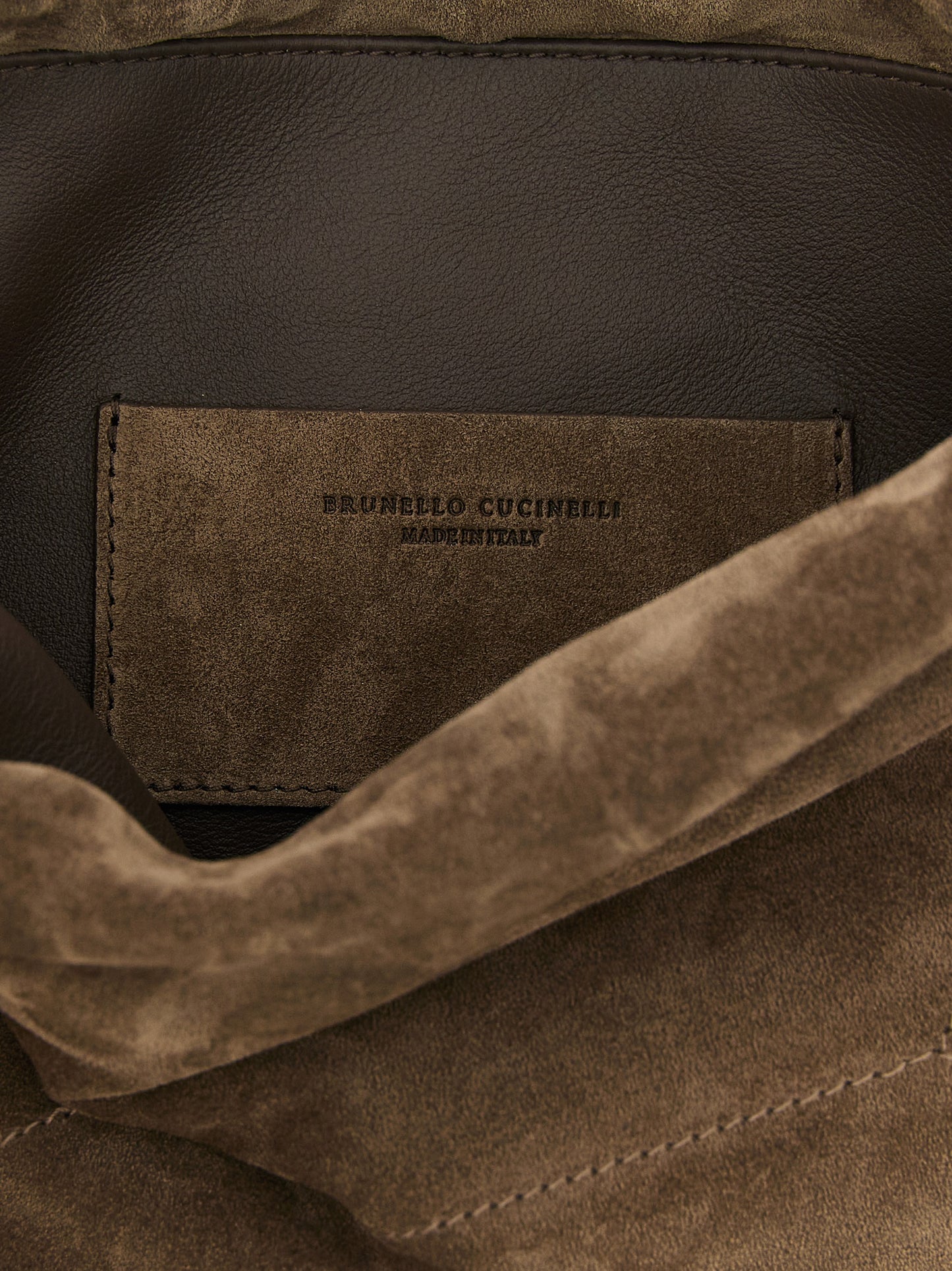 Brunello Cucinelli Brown 'BC Duo' Clutch Curated Luxury Accessories by Orvyn