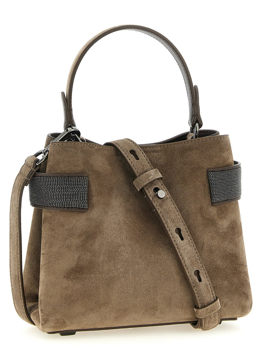 Brunello Cucinelli Brown 'Essence' Handbag Curated Luxury Accessories by Orvyn