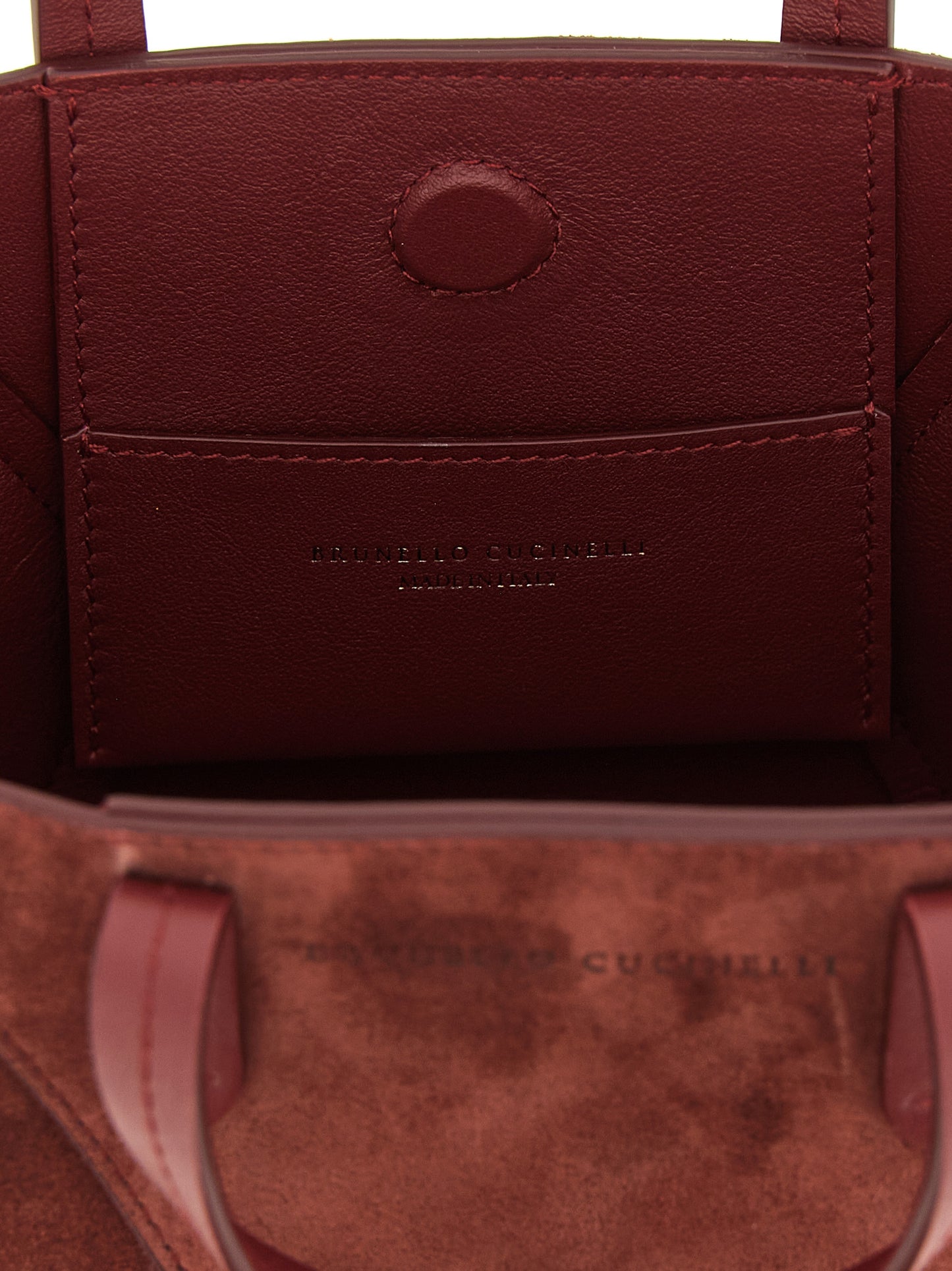 Brunello Cucinelli Bordeaux 'BC Duo' Mini Handbag Curated Luxury Accessories by Orvyn