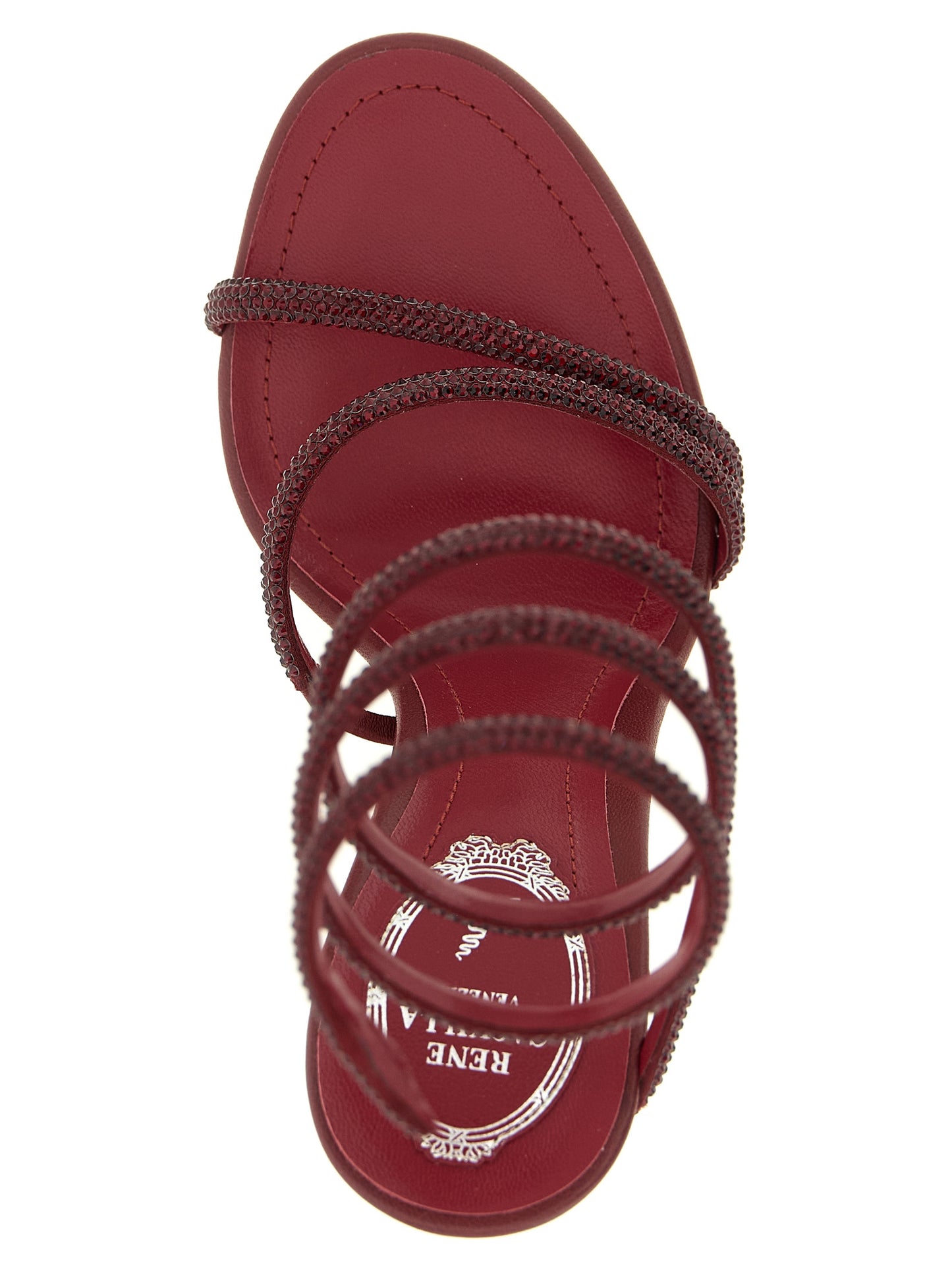 RENE CAOVILLA Bordeaux 'Margot' Sandals