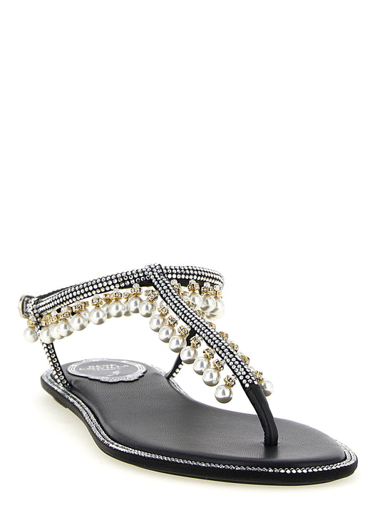 RENE CAOVILLA Bicolor 'Diana' Sandals multicolor