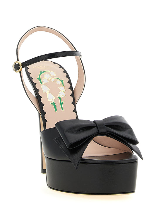 Valentino Garavani Black 'Bowow' Sandals schwarz