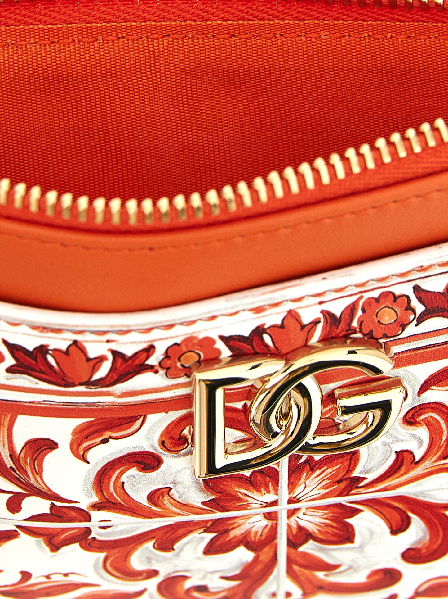 Dolce & Gabbana Orange 'Maiolica' Card Holder