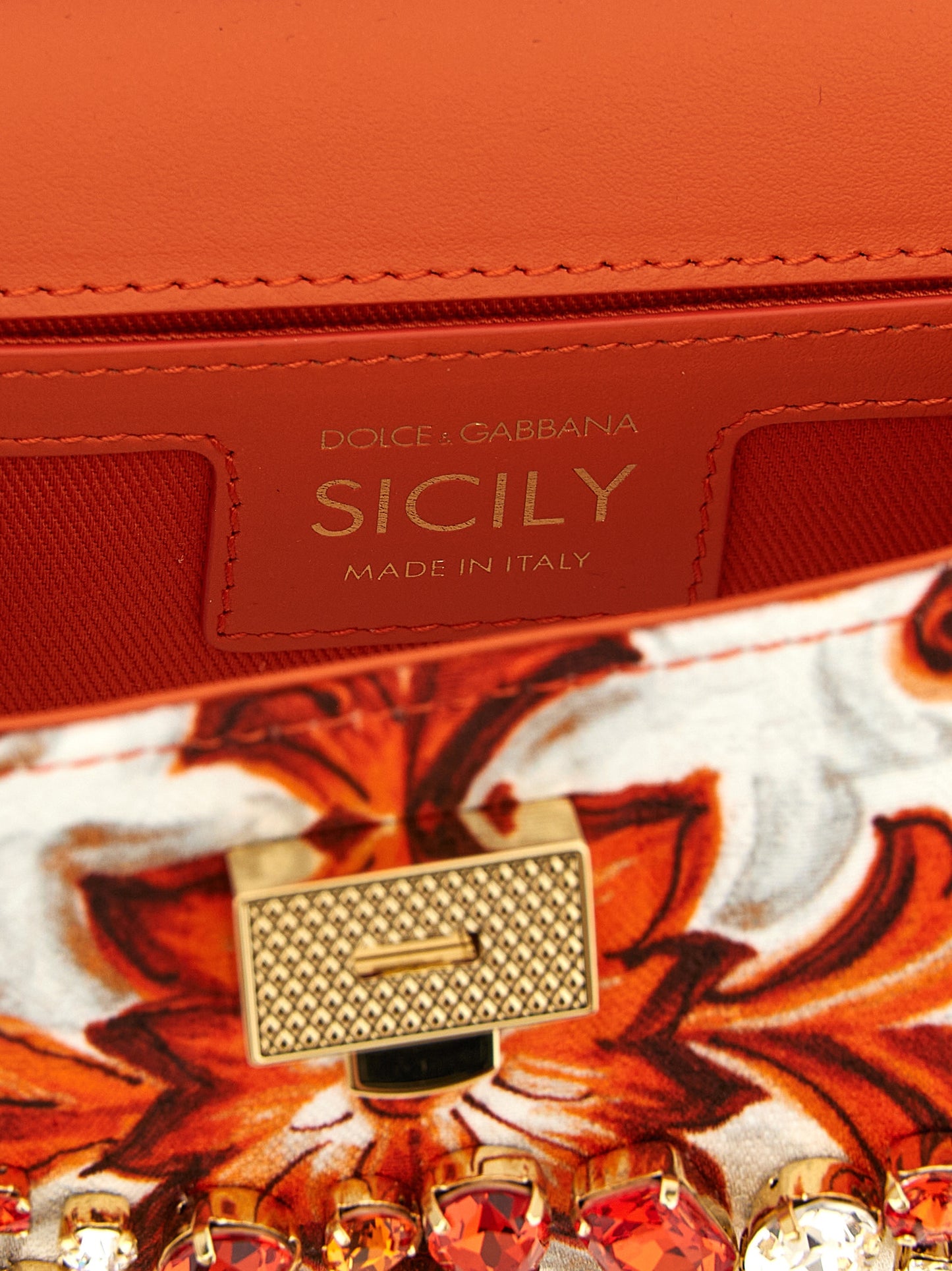 Dolce & Gabbana Orange 'Sicily' Mini Handbag