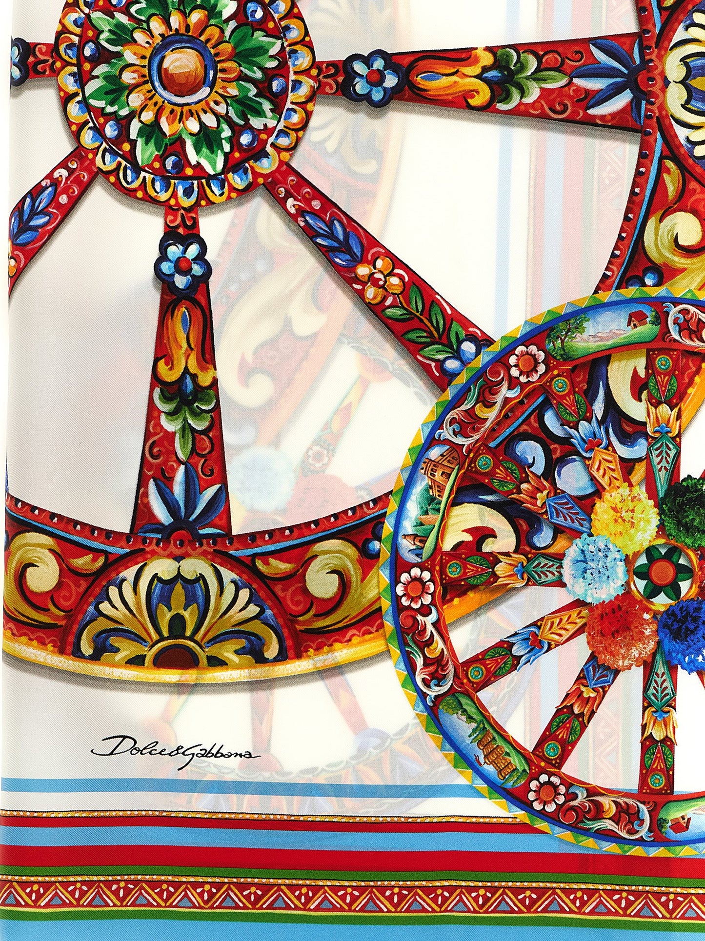 Dolce & Gabbana Multicolor 'Carretto' Scarf
