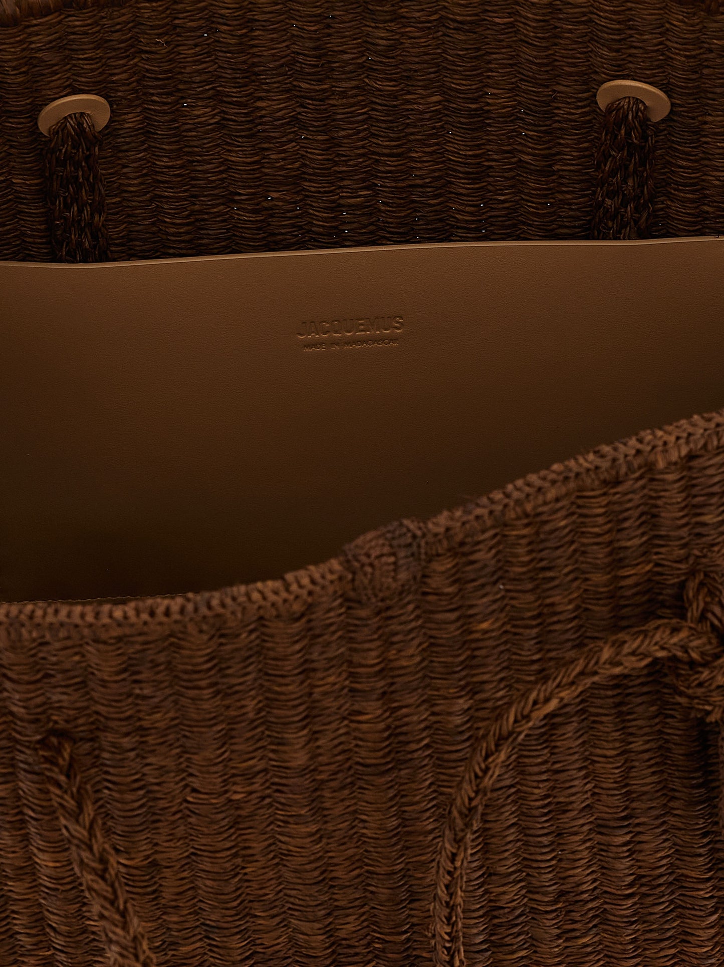 Jacquemus Brown 'Le Grand Turismo Raphia' Tote Bag braun