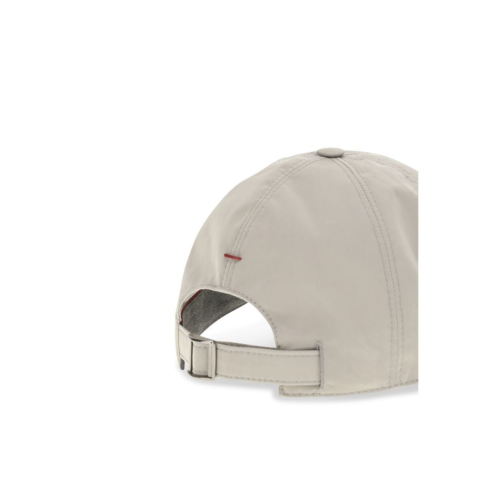 Brunello Cucinelli Beige Baseball Cap In Laminated Nylon Hat)