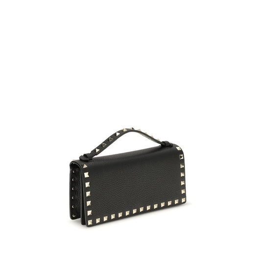 Valentino Garavani Black 'Rockstud' Wallet schwarz