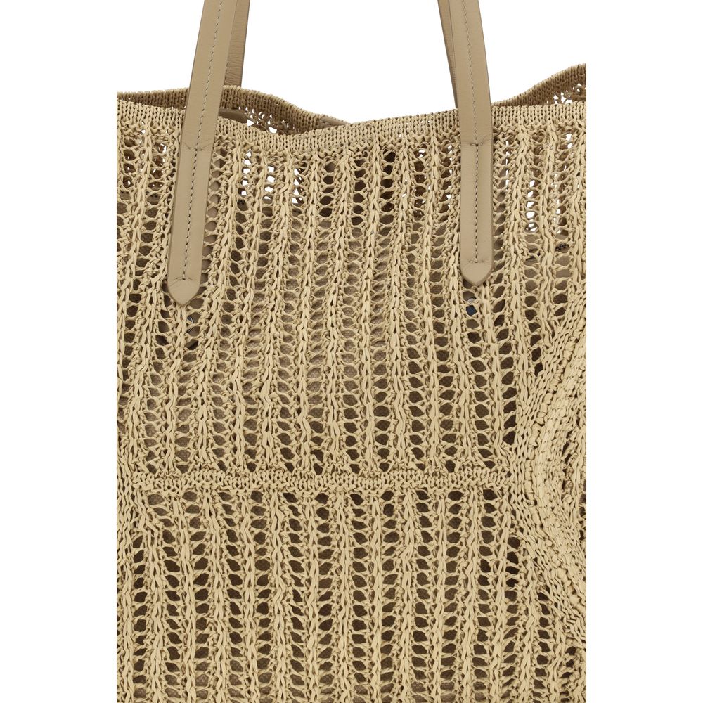 Brunello Cucinelli Beige 'BC' Duo' Shoulder Bag