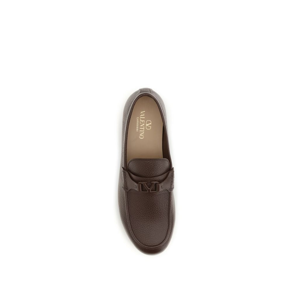 Valentino Garavani Brown Deer Slip-On Loafers braun