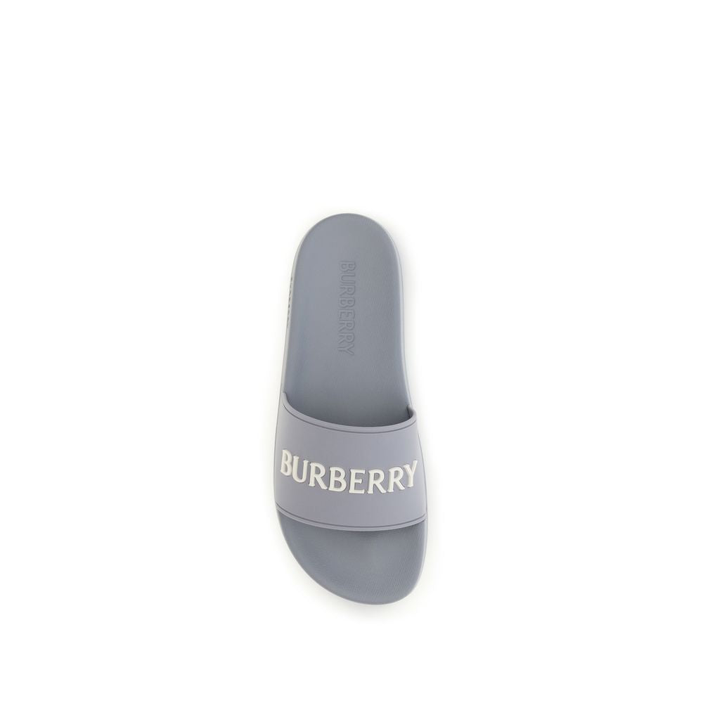 Burberry Gray Logo Slides grau