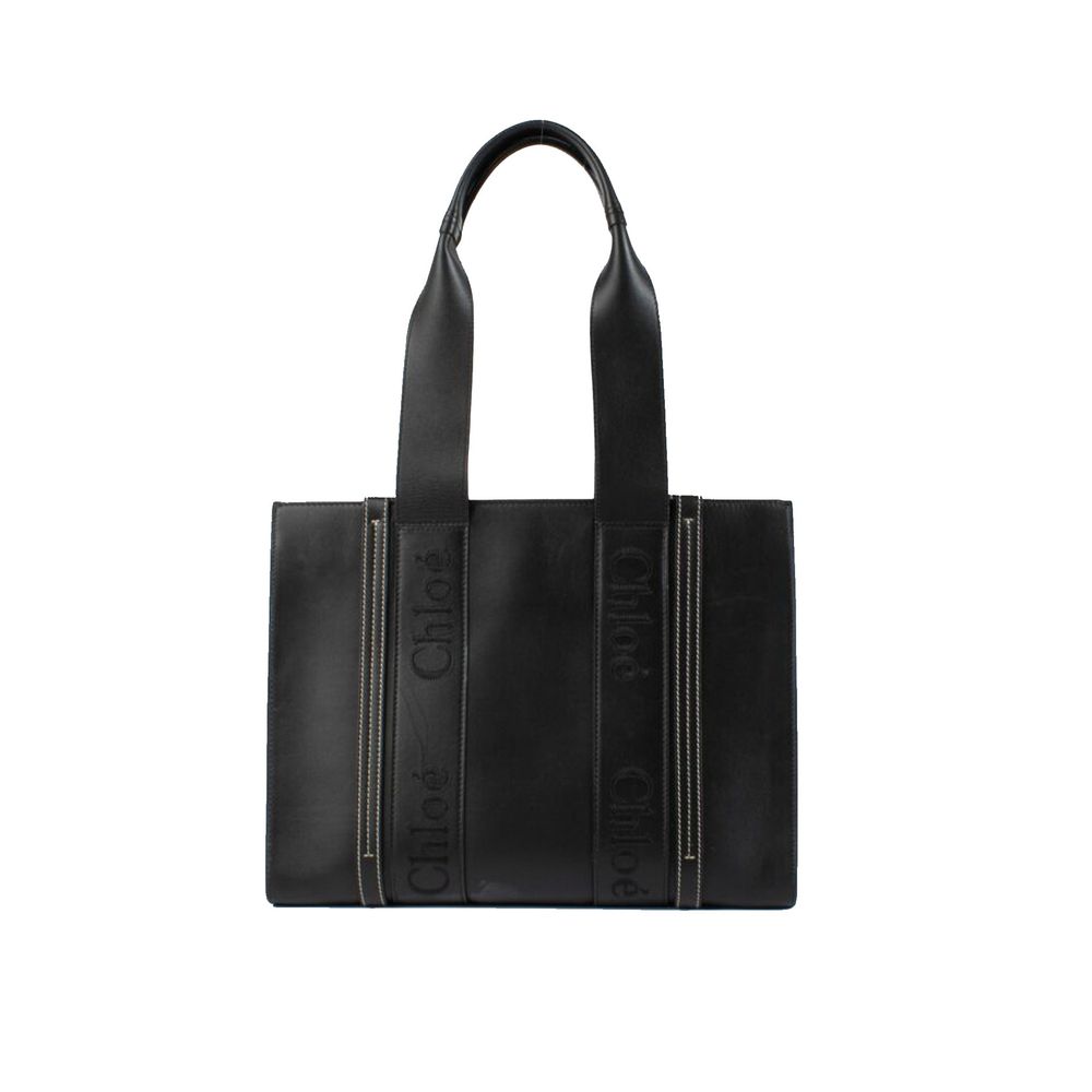 Chloé Black Leather Tote Bag Curated Luxury Accessories by Orvyn