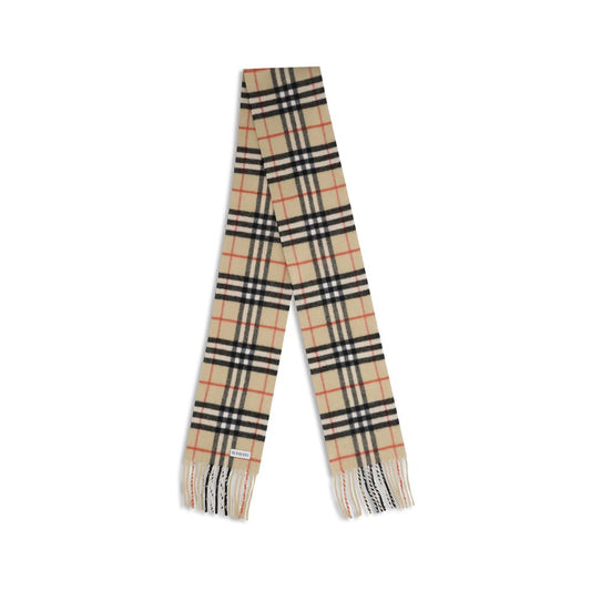 Burberry Beige Thin Cashmere Check Scarf