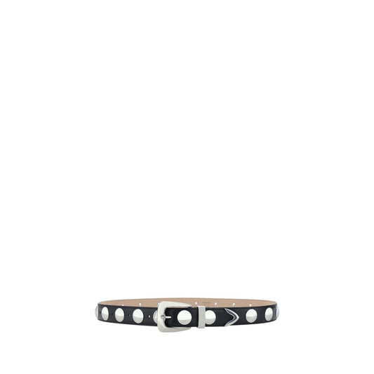 Khaite Black Calf Leather Bos Taurus Regular Belt Curated Luxury Accessories by Orvyn